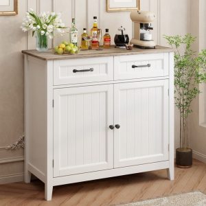 Kitchen Sideboard Buffet Storage Cabinet with 2 Drawers  |  Buffets and Sideboards Buffets & Sideboards Buffets & Sideboards