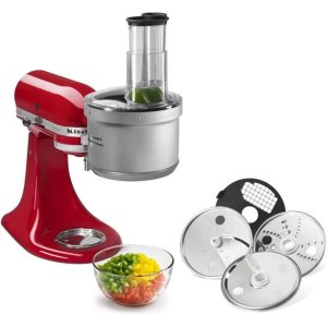 KSM2FPA Food Processor Attachment, Dicing Kit, Silver  |  Mixers Kitchen Appliances Mixers