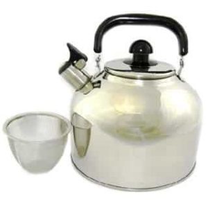 Large 4.5-liter Stainless Steel Tea Kettle with Infuser  |  Tea Kettle Coffee & Tea Silver