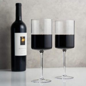 Laurel Red Wine Glasses by Viski  |  Wine Glasses Dinnerware Clear