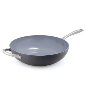 Lima Ceramic Non Stick Wok  |  Pots and Pans Pots & Pans Grey