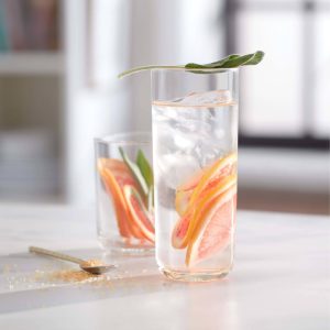 Lisbon 16-Piece Tumbler and Rocks Glass Set  |  Drinking Glasses Dinnerware Clear