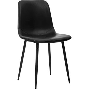 Living Monte Black Faux Leather Dining Chair by CangLong – N/A  |  Kitchen and Dining Chairs Kitchen & Dining Chairs Black