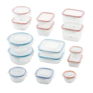 LocknLock Color Mates Storage Container Set, 30-Piece, Multi  |  Food Storage Containers Food Storage Containers Clear