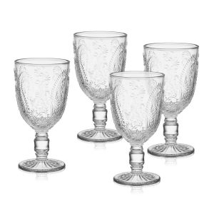 Maddi Goblet 10Oz Clear Set of 4 – N/A  |  Wine Glasses Dinnerware Clear