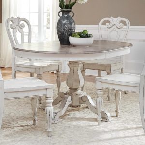 Magnolia Manor Pedestal Table  |  Kitchen and Dining Tables Kitchen & Dining Tables Brown, White