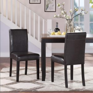 Mai Faux Leather Dining Chairs (Set of 2)  |  Kitchen and Dining Chairs Kitchen & Dining Chairs Black, Blue, Brown, Green, Grey, Orange, Purple, Red