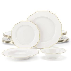 MALACASA 16-Piece New Bone China Dinnerware Set, Service for 4  |  Dinnerware Sets Dinnerware Dinnerware Sets