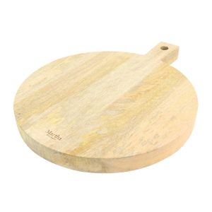 Mango Wood 14″ Round Charcuterie Serving Board  |  Cutting Boards Cutting Boards Brown