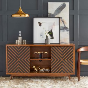 Mason Mid-century Modern Buffet/Sideboard  |  Buffets and Sideboards Buffets & Sideboards Black, Brown, White