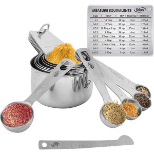 Measuring Cups and Spoons, 16 Piece Stainless Steel  |  Kitchen Tools Kitchen Tools Kitchen Tools