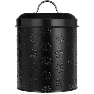 Medium Black Metal Food Canister 104oz  |  Kitchen Canisters Kitchen Canisters Black