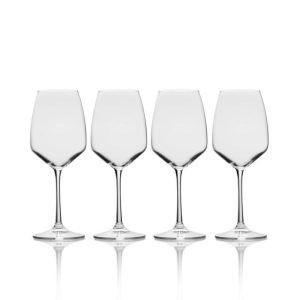 Melody 15OZ White Wine Glass, Set of 4  |  Wine Glasses Dinnerware Clear