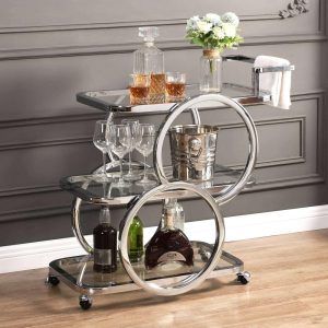 Metal Bar Cart Silver Bar Carts for the Home  |  Home Bars Home Bars Home Bars