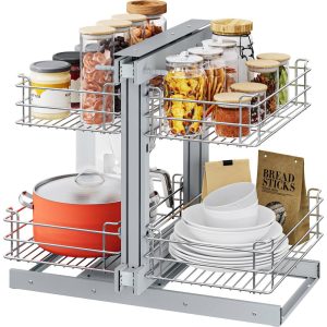 Moasis Blind Corner Pull Out Organizer Pull Out Shelf Organizer  |  Pot Racks Kitchen Storage Pot Racks