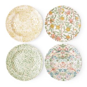 Morris & Co Luncheon Plate Set of 4 – 9 inch  |  Plates Dinnerware Multi