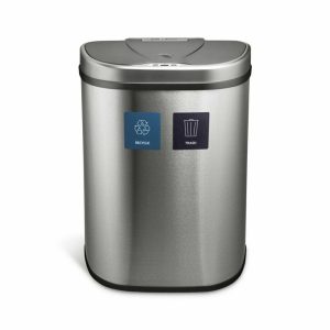 Motion Sensor 18-gal Stainless Steel Dual Unit Trash Can  |  Kitchen Trash Cans Kitchen Storage Kitchen Trash Cans