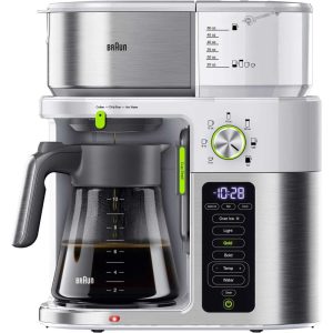 MultiServe 10-Cup SCA Certified Coffee Maker with Internal Water Spout and Glass Carafe in White  |  Coffee Makers Coffee & Tea Coffee Makers