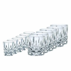 Nachtmann Noblesse 12-Piece Party Drinkware Set – 3.5″, 2.4″  |  Drinking Glasses Dinnerware Clear