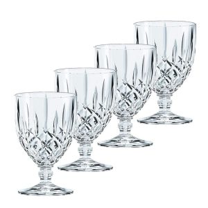 Nachtmann Set of 4 Noblesse All Purpose Goblets  |  Wine Glasses Dinnerware Clear