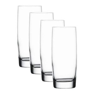 Nachtmann Set of 4 Vivendi Long Drink Glasses – 14.6 oz.  |  Drinking Glasses Dinnerware Clear