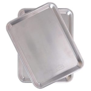 Natural Aluminum Commercial Baker’s Quarter Sheet 2 Pack – Silver  |  Bakeware Bakeware Bakeware