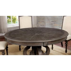 New Lands Rustic Brown 60-inch Wood Round Dining Table  |  Kitchen and Dining Tables Kitchen & Dining Tables Brown