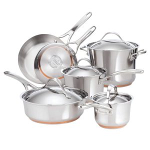 Nouvelle Copper Stainless Steel Cookware Set, 10-Piece  |  Cookware Sets Cookware Sets Cookware Sets