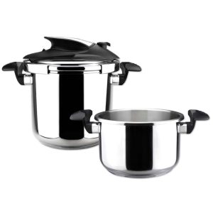 Nova Stainless Steel 4 and 6-quart Super Fast Pressure Cooker Set  |  Pressure Cookers Kitchen Appliances Pressure Cookers