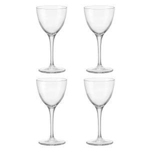 Novecento Stemware Nick & Nora Glass Set of 4 – 5.25 oz  |  Wine Glasses Dinnerware Clear