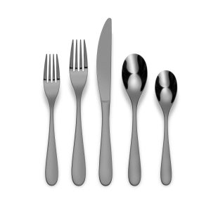 Ornative Percival 18/0 Stainless Steel 20 Pieces Flatware Set – 10.63″ H x 6.69″ W x 2.76″ D  |  Flatware Dinnerware Black, Gold, Silver