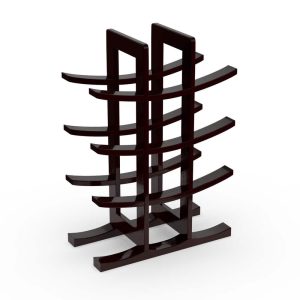 Ortiz Dark Espresso Bamboo 12-bottle Wine Rack – Brown  |  Wine Racks Kitchen Storage Wine Racks