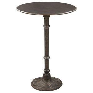 Oswego Round Bar Table Dark Russet and Antique Bronze  |  Bar Tables Bar Tables Bar Tables