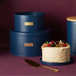 Otto Set of 2 Navy Cake Tins  |  Food Storage Containers Food Storage Containers Blue