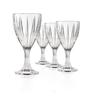 Parallels Goblet, Set of 4  |  Wine Glasses Dinnerware Clear