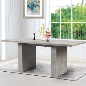 Particle Board Rectangular Heavy Duty Kitchen Dining Room Tables with Melamine Finish-Cemented(1 Pcs)  |  Kitchen and Dining Tables Kitchen & Dining Tables Grey