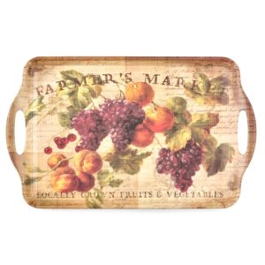 Pimpernel Abundant Fall Large Melamine Handled Tray – 19.25″ x 11.5″  |  Serveware Dinnerware Multi