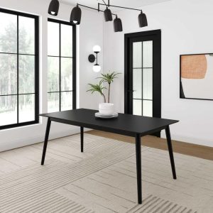 Plank and Beam Mid-Century Modern Dining Table – 72″  |  Kitchen and Dining Tables Kitchen & Dining Tables Beige, Black, Brown