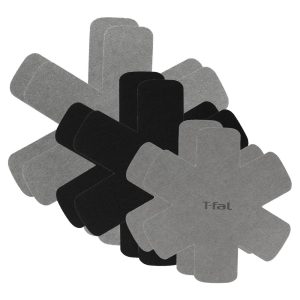 Polyester Cookware Protectors (Set of 6)  |  Pantry Organizer Kitchen Storage Black, Grey