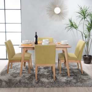 Prazen Mid-Century Modern 5-piece Dining Set  |  Kitchen and Dining Sets Kitchen & Dining Sets Beige, Blue, Brown, Green, Grey, Natural