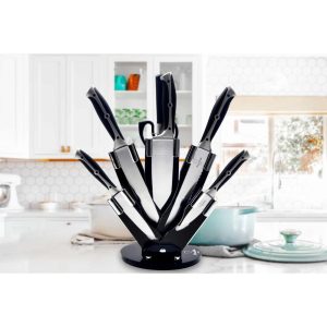 Prime Cook Stainless Steel 8-piece Knife Set  |  Knife Sets Black