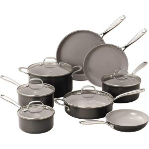 Pro Hard Anodized 13 Piece Grey Nonstick Cookware Set  |  Cookware Sets Cookware Sets Cookware Sets