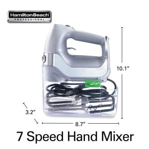 Professional 7 Speed Hand Mixer Silver  |  Mixers Kitchen Appliances Mixers