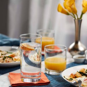 Province 16-Piece Tumbler and Rocks Glass Set  |  Drinking Glasses Dinnerware Clear