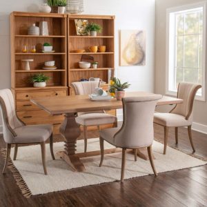 Quinlan Solid Pine Dining Table  |  Kitchen and Dining Tables Kitchen & Dining Tables Brown