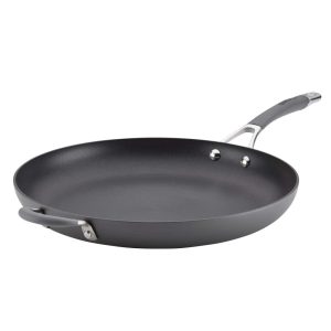 Radiance Hard Anodized Nonstick Frying Pan with Helper Handle, 14-Inch, Gray  |  Pots and Pans Pots & Pans Grey