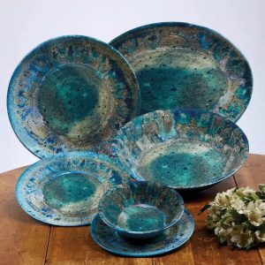 Radiance Salad/ Dessert Plates (Set of 6)  |  Plates Dinnerware Blue