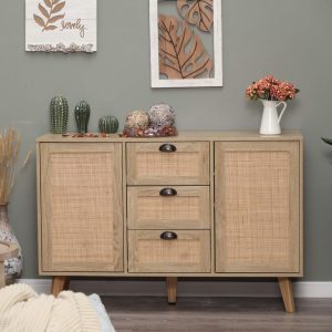 Rattan Drawer Accent Storage Cabinet for Living Room  |  Buffets and Sideboards Buffets & Sideboards Buffets & Sideboards