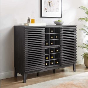 Render Bar Cabinet  |  Wine Racks Kitchen Storage Brown, Grey