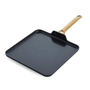 Reserve Healthy Ceramic Nonstick, 11″ Square Griddle Pan  |  Grill Pans and Griddles Black